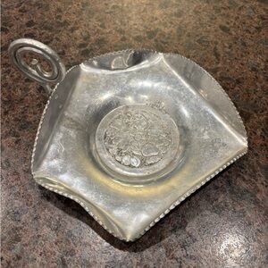 Vintage Cromwell Hand Wrought Aluminum Serving Tray with Handle